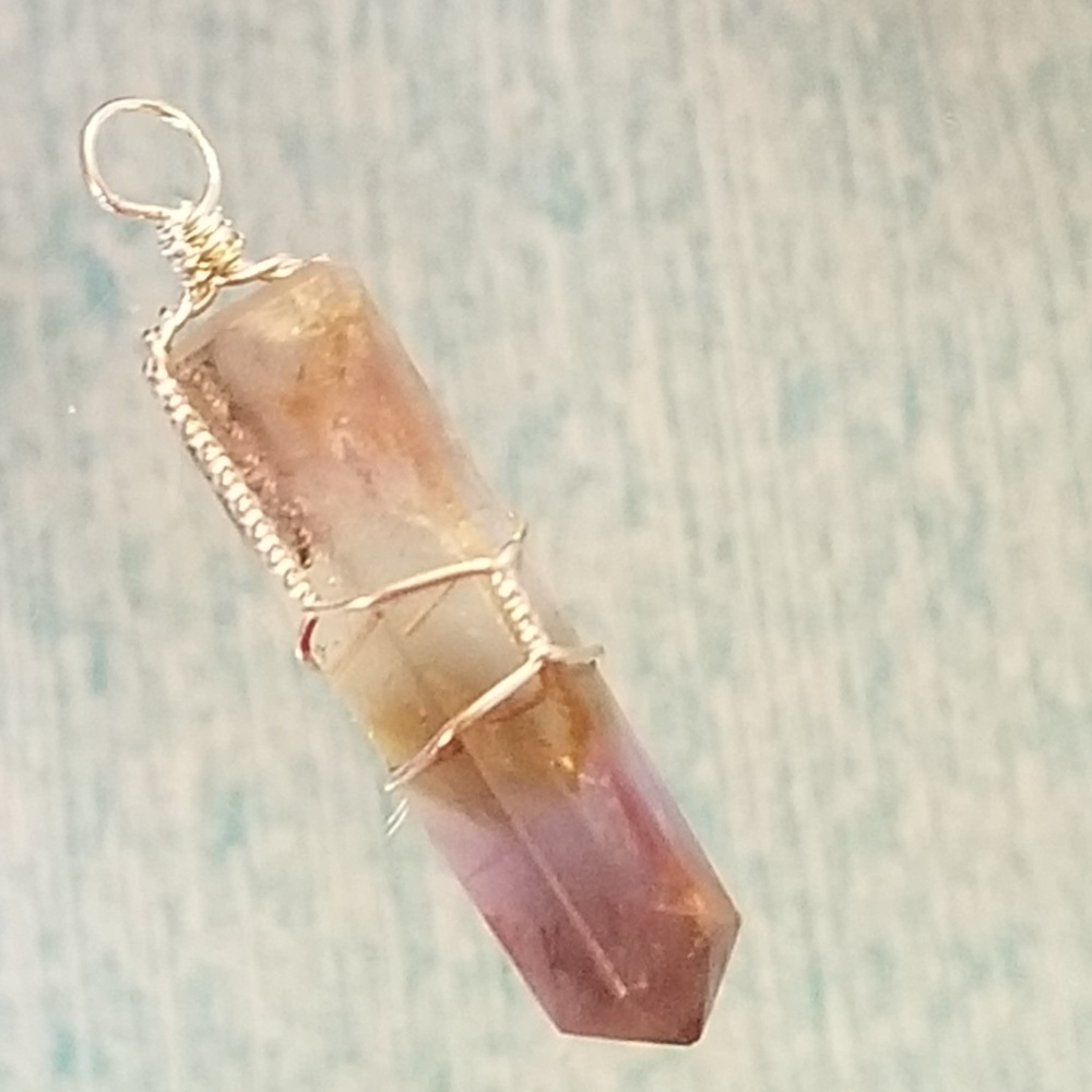 *HP* Handmade Amethyst Sterling Wire Pendant - Picture 8 of 8